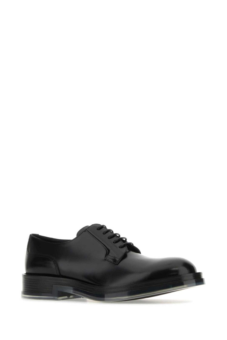 Alexander Mcqueen Black Leather Float Lace-Up Shoes