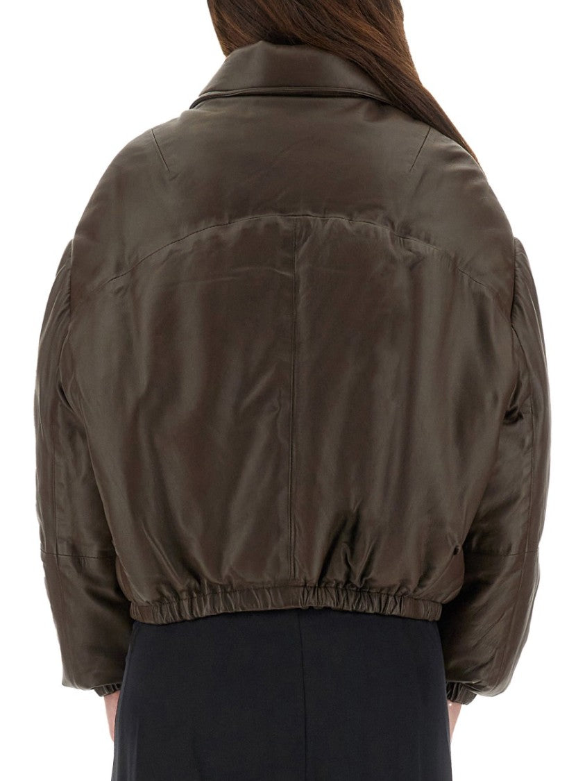 Alysi Leather "Puffer" Down Jacket
