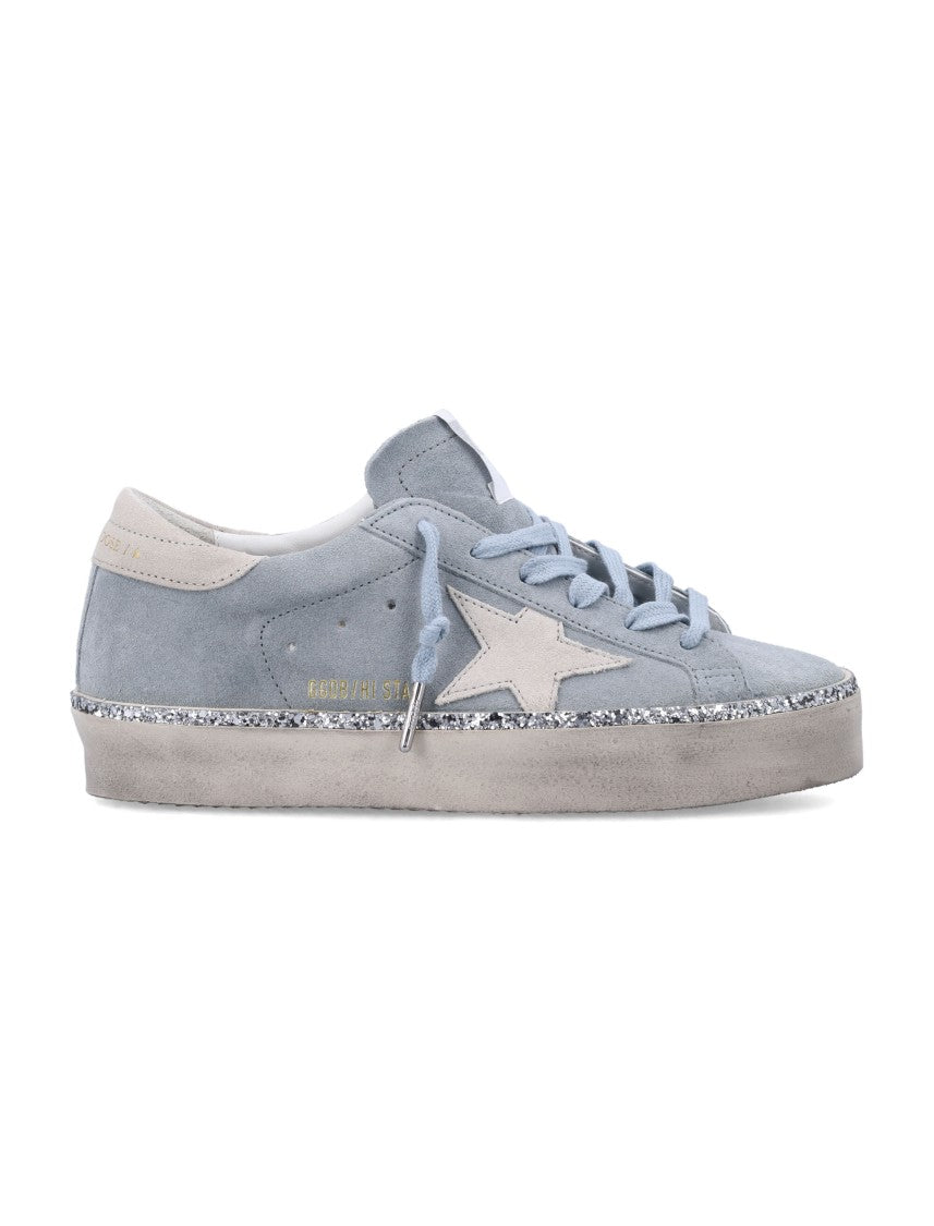 Golden Goose Hi Star Muted Blue Suede Low-Top Sneakers