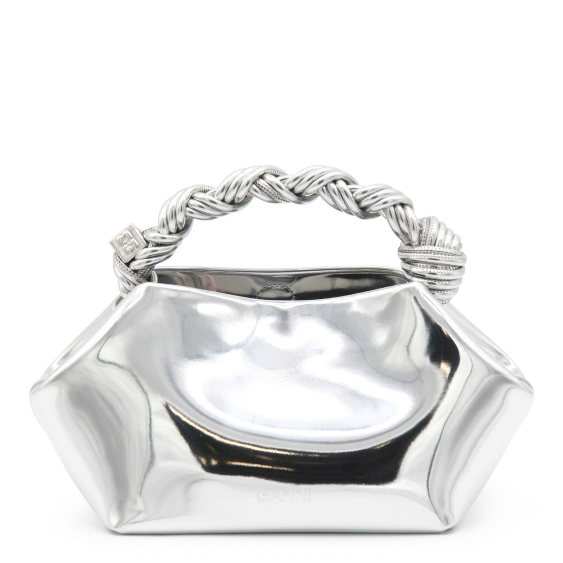Ganni Silver Top Handle Bag