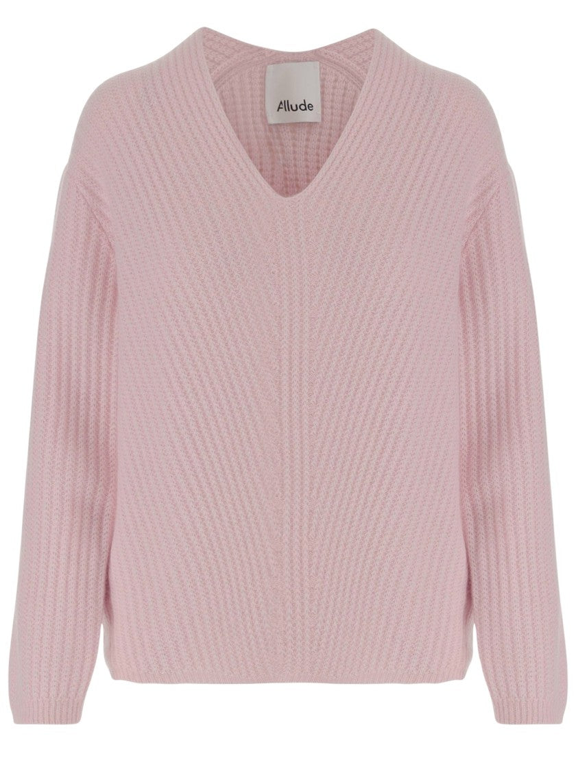 Allude Ribbed Cashmere Pullover