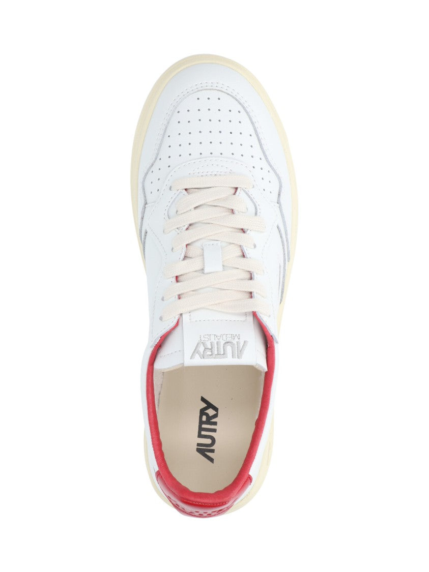 Autry White Minimalist Low Top Classic Leather Sneakers