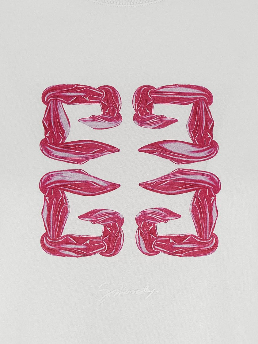 Givenchy Cotton Crewneck T-Shirt With Tone-On-Tone Embroidery