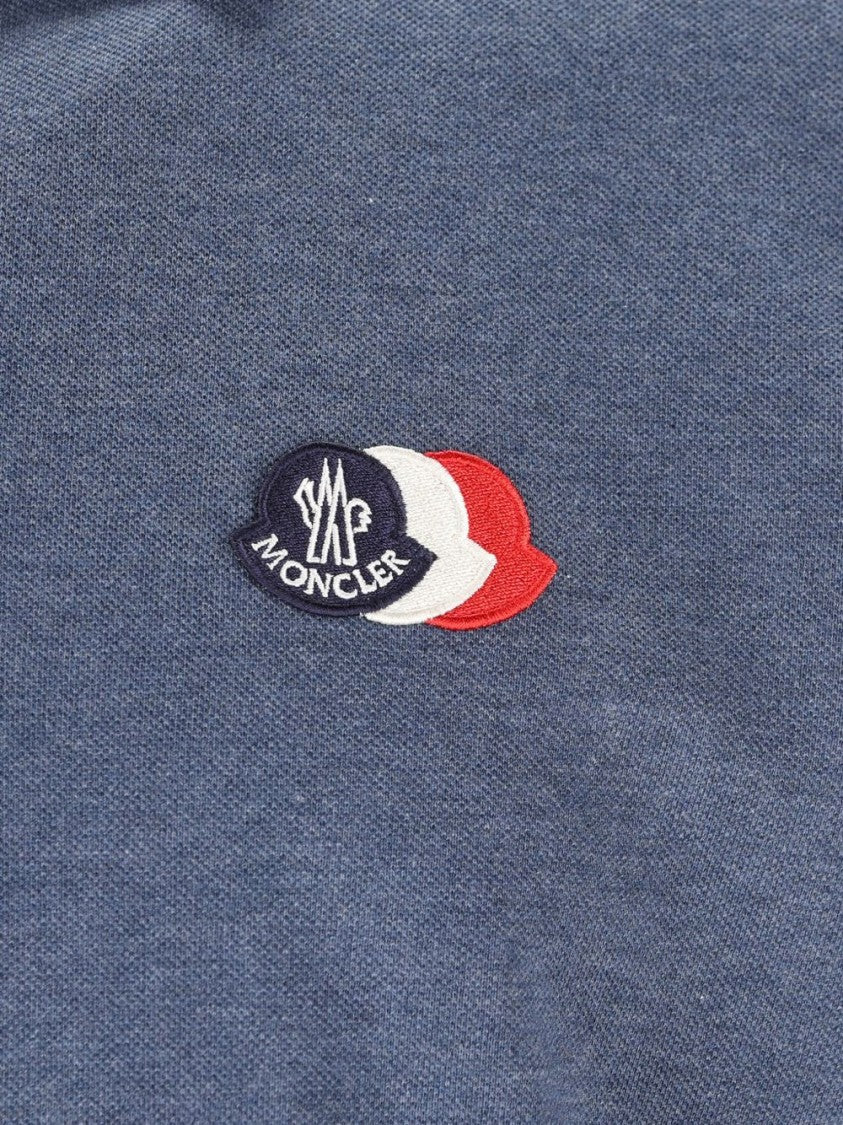 Moncler Embroidered Logo Classic Collar Short-Sleeve Polo Shirt