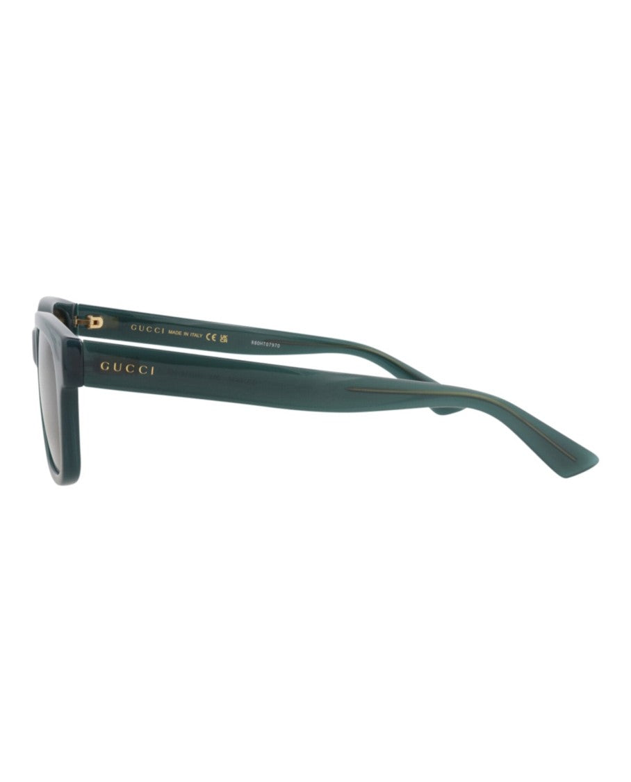 Gucci Square-Frame Injection Sunglasses With Saddle Nose Bridge