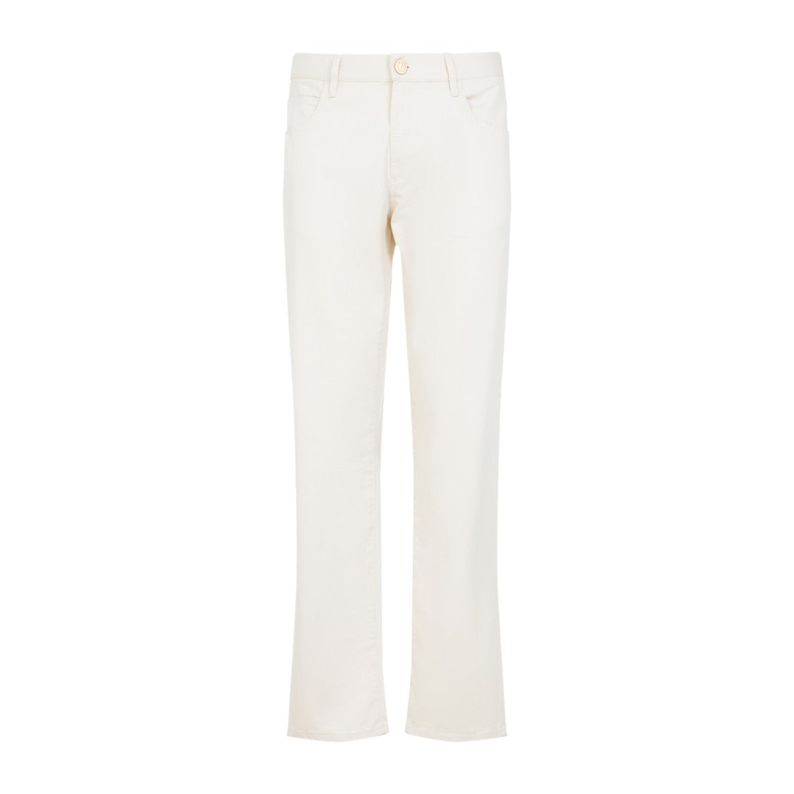 Giorgio Armani 5-Pocket Beige Cotton And Silk Pants
