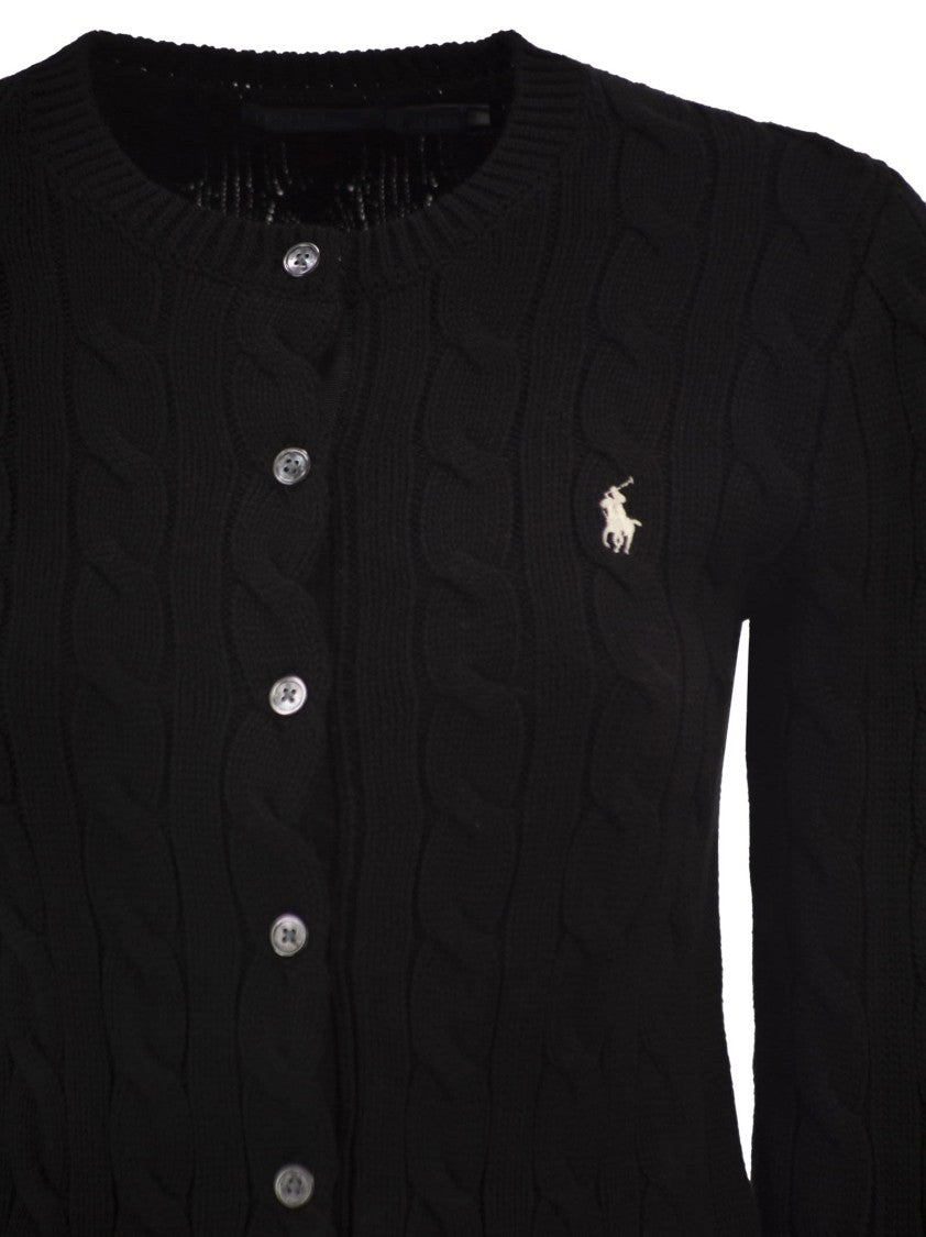 Polo Ralph Lauren Cable Knit Cotton Crew Neck Cardigan