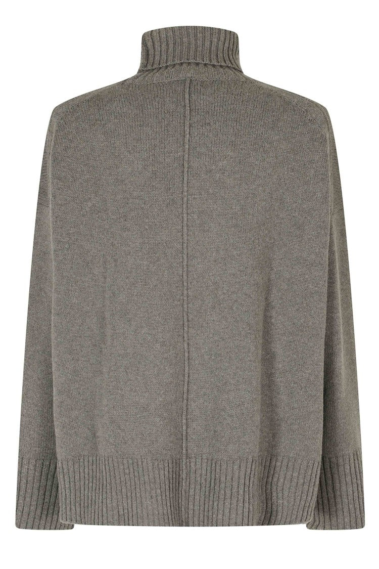 Soeur Green William High Neck Merino Wool Sweater