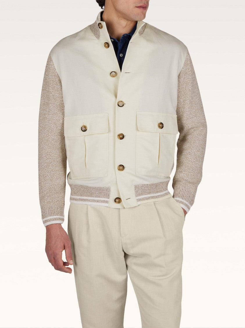 Paul & Shark Beige Ibrido Bottoni Cotone Hybrid Jacket