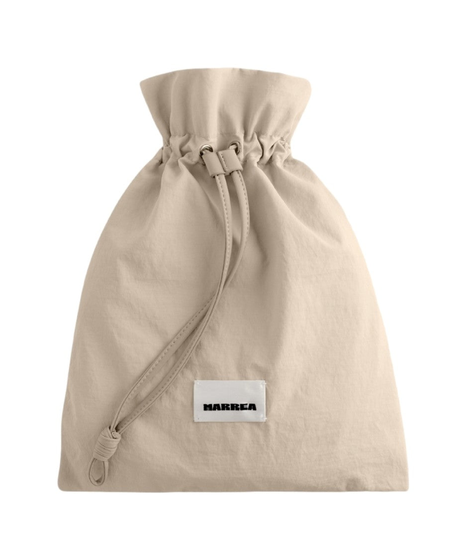 Marrea Woven Neoprene Handbag With Single Handle And Drawstring Pouch