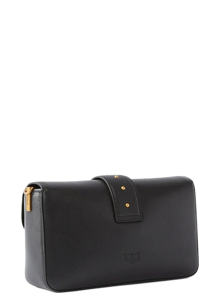 Pinko Rectangular Crossbody Bag With Gold-Tone Bird Clasp