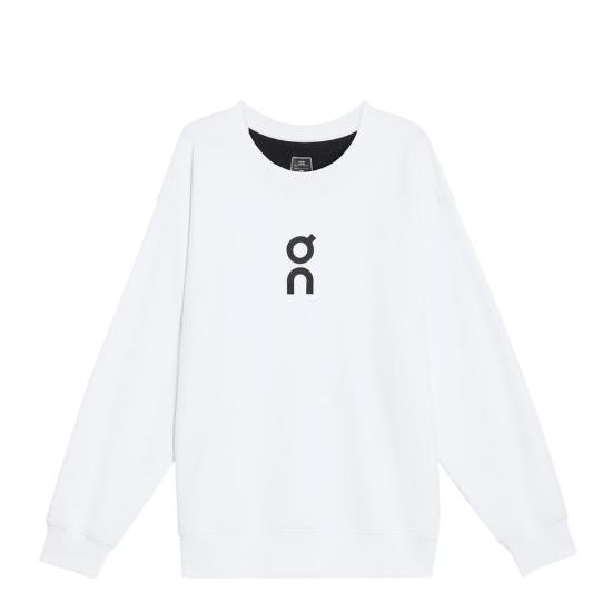 On Running Long Sleeve Crewneck Sweatshirt With Minimalist Design