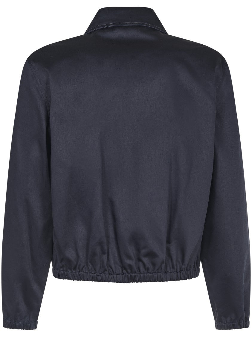 Ami Blue Jacket With Zip Closure