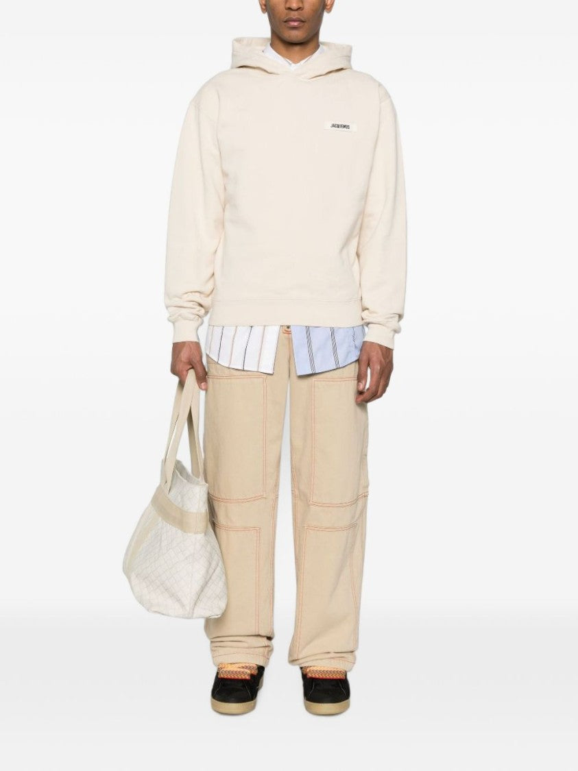Jacquemus Relaxed-Fit Hooded Sweatshirt With Minimalist Design