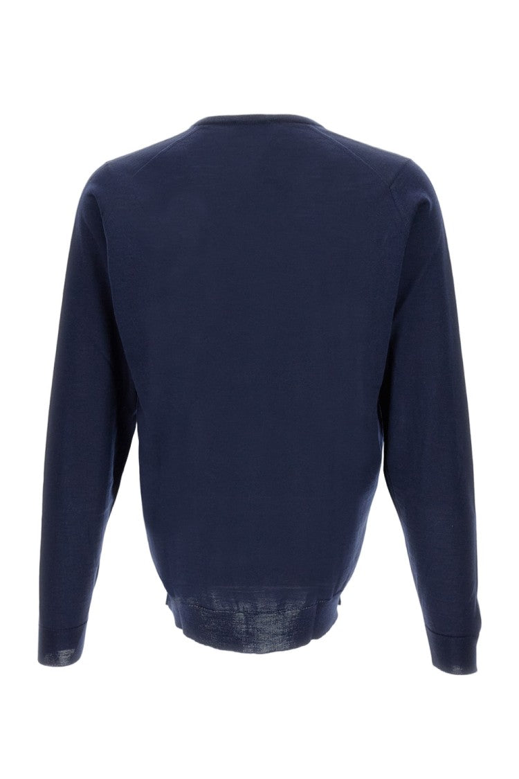 John Smedley Classic V-Neck Long Sleeve Sweater In Extra-Fine Merino Wool