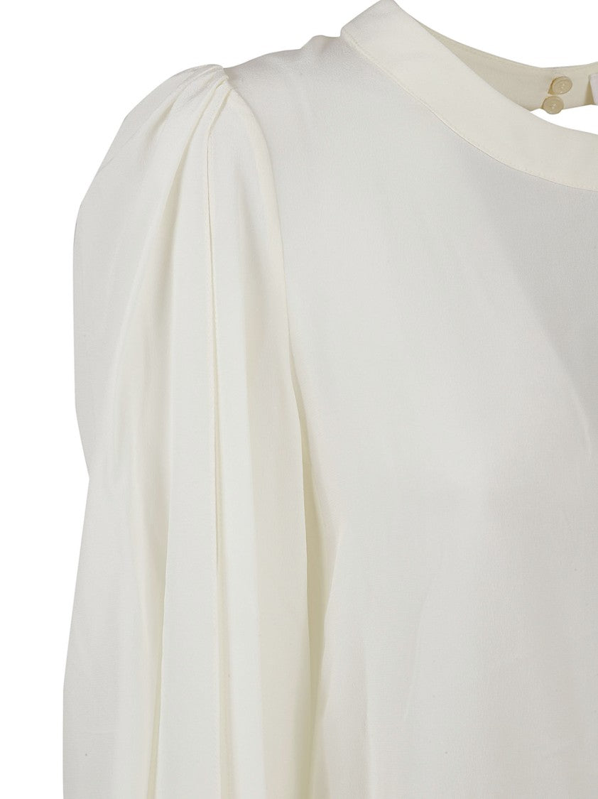 Chloé Relaxed-Fit Silk Shirt With Billowy Sleeves