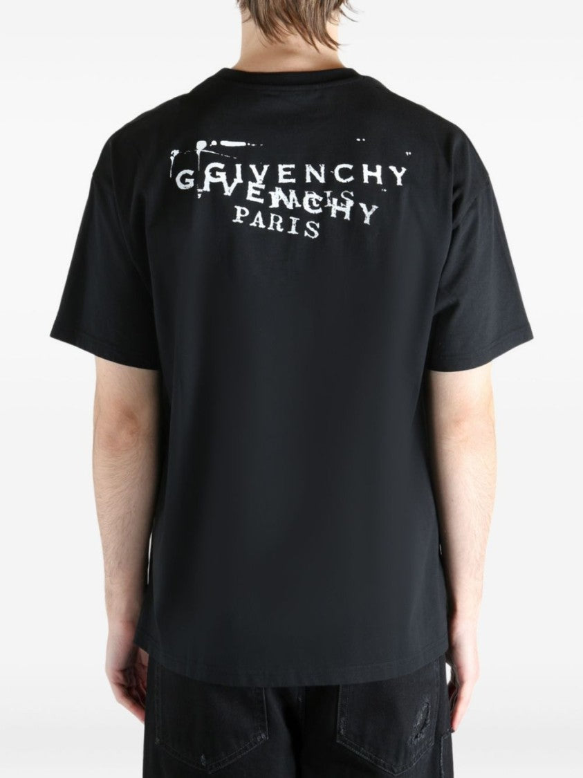 Givenchy Black Silk And Nylon Short T-Shirt