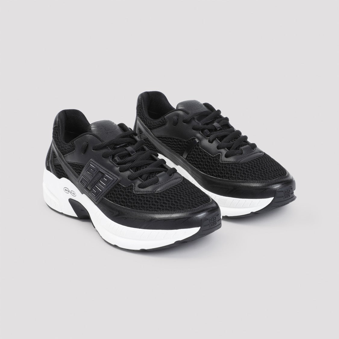 Givenchy Nfnty-52 Low Top Runners Black Polyester Sneakers