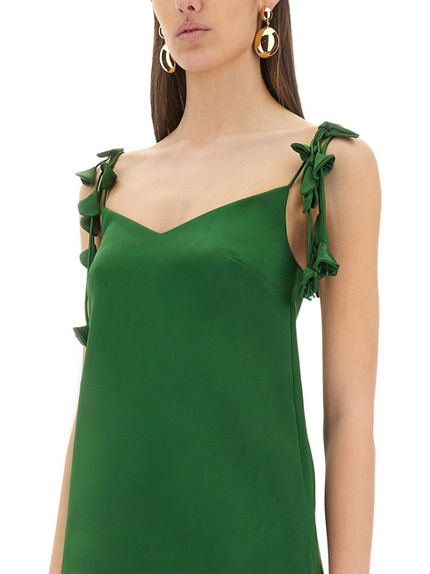 Self-Portrait Mini Dress With Floral Appliqués