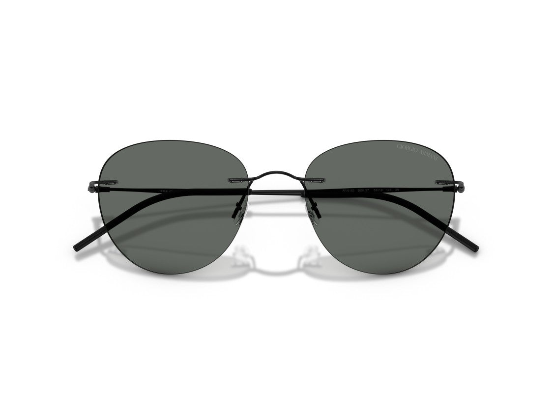 Giorgio Armani Black 0Ar6182 Rimless Round Sunglasses