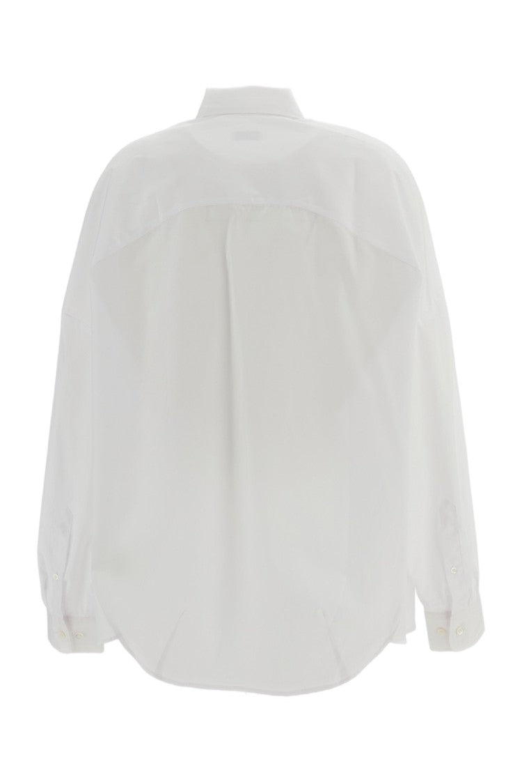 Dries Van Noten White Casia Cotton Long-Sleeved Shirt