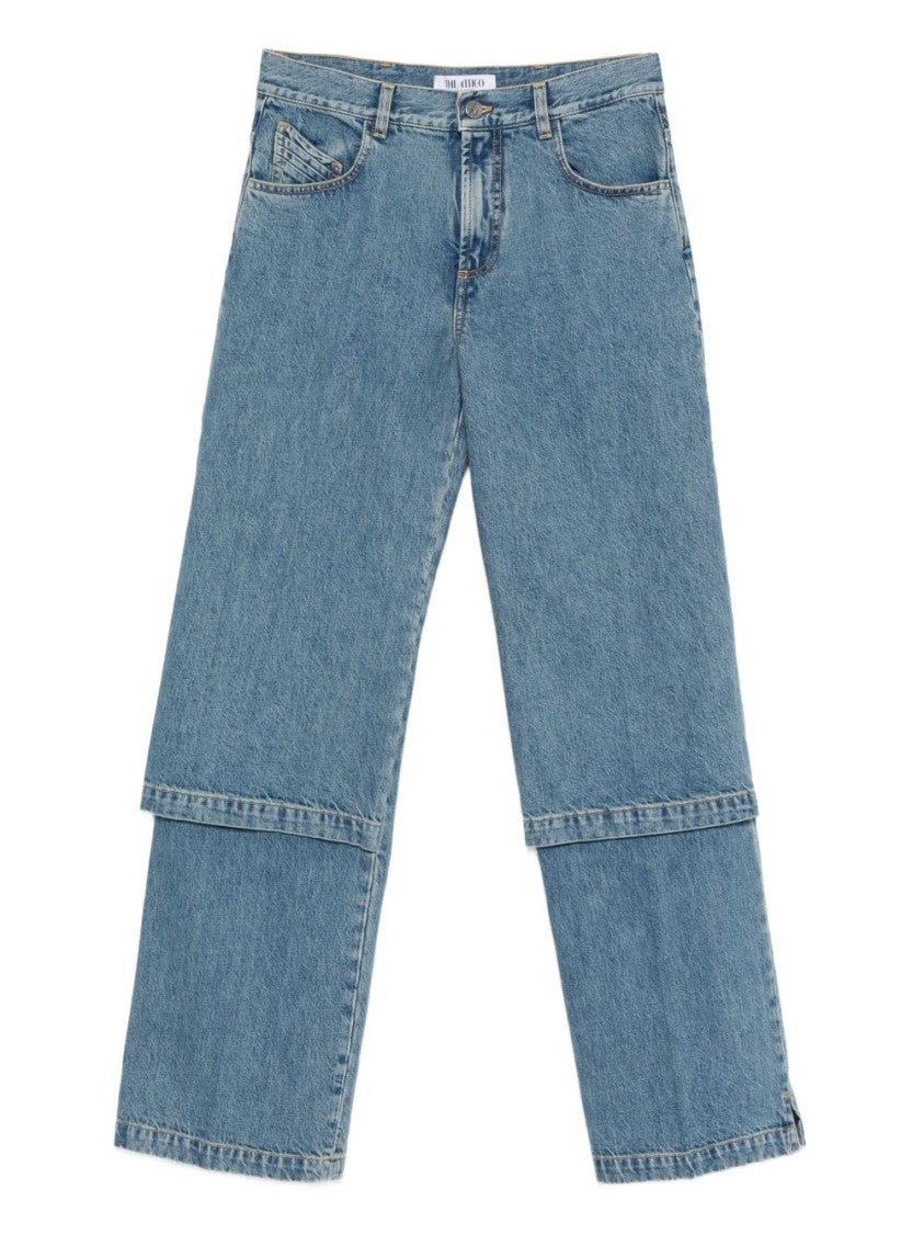 The Attico Medium Blue Denim Trousers