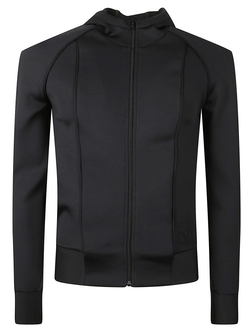 Valentino Garavani Neoprene Sweatshirt With Vlogo Motif And Hood