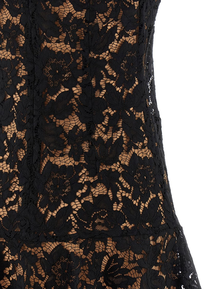 Self-Portrait 'Black Lace Crystal' Dress
