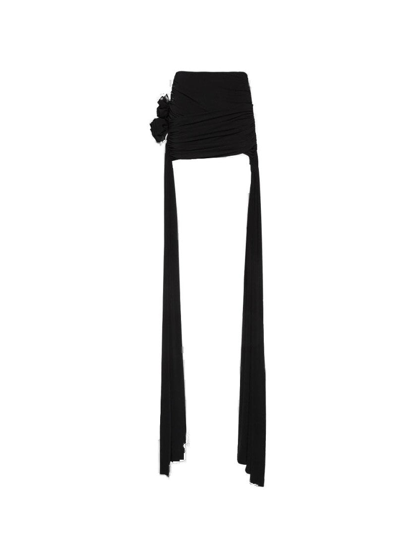 Magda Butrym Double Sash Draped Mini Skirt