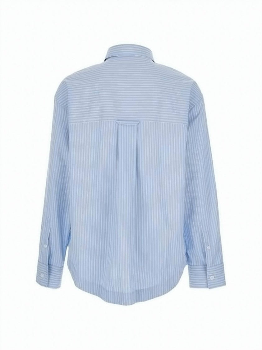 Ami Paris Relaxed Fit Cotton Shirt With Classic Collar