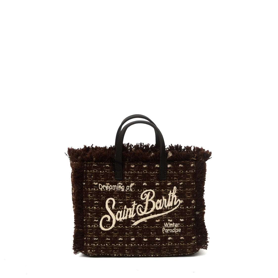 Mc2 Saint Barth Vanity Mini Tweed Adjustable Strap Top-Handle Bag