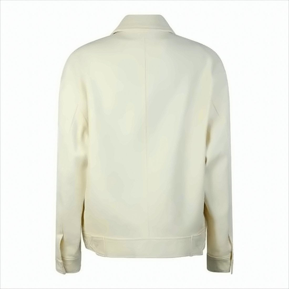 Ami Structured White Wool Jacket With Flap Pockets