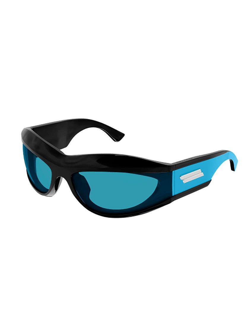 Bottega Veneta Black Bv1244s Aerodynamic Blue Sunglasses