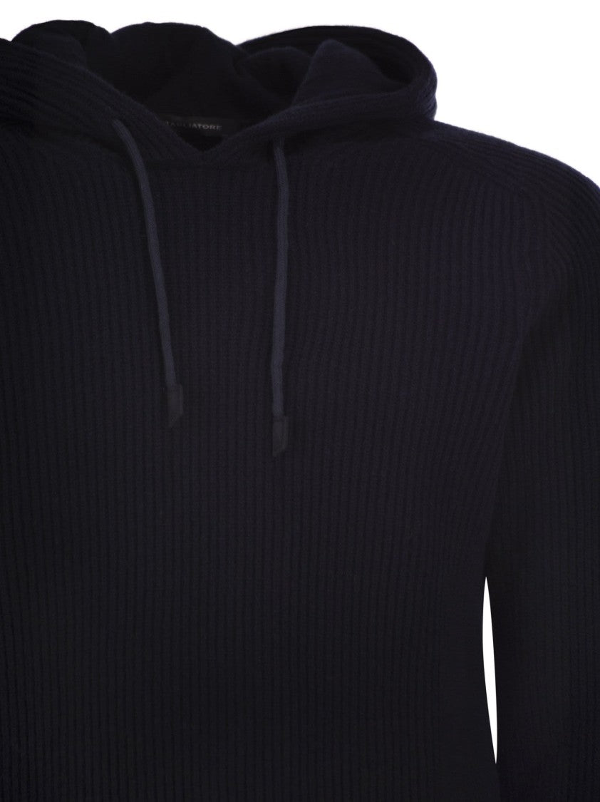 Tagliatore Hunter - Ribbed Jumper With Hood