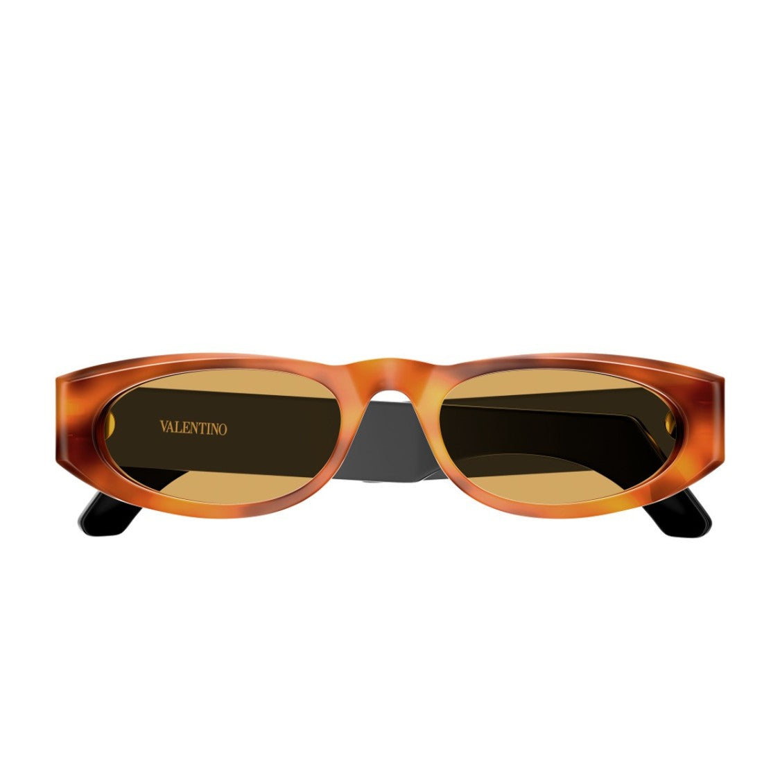 Valentino Havana Linea V Logo Recycled Acetate Cat-Eye Sunglasses