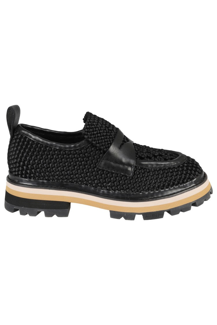 Ash Black Bouclé Moccasin