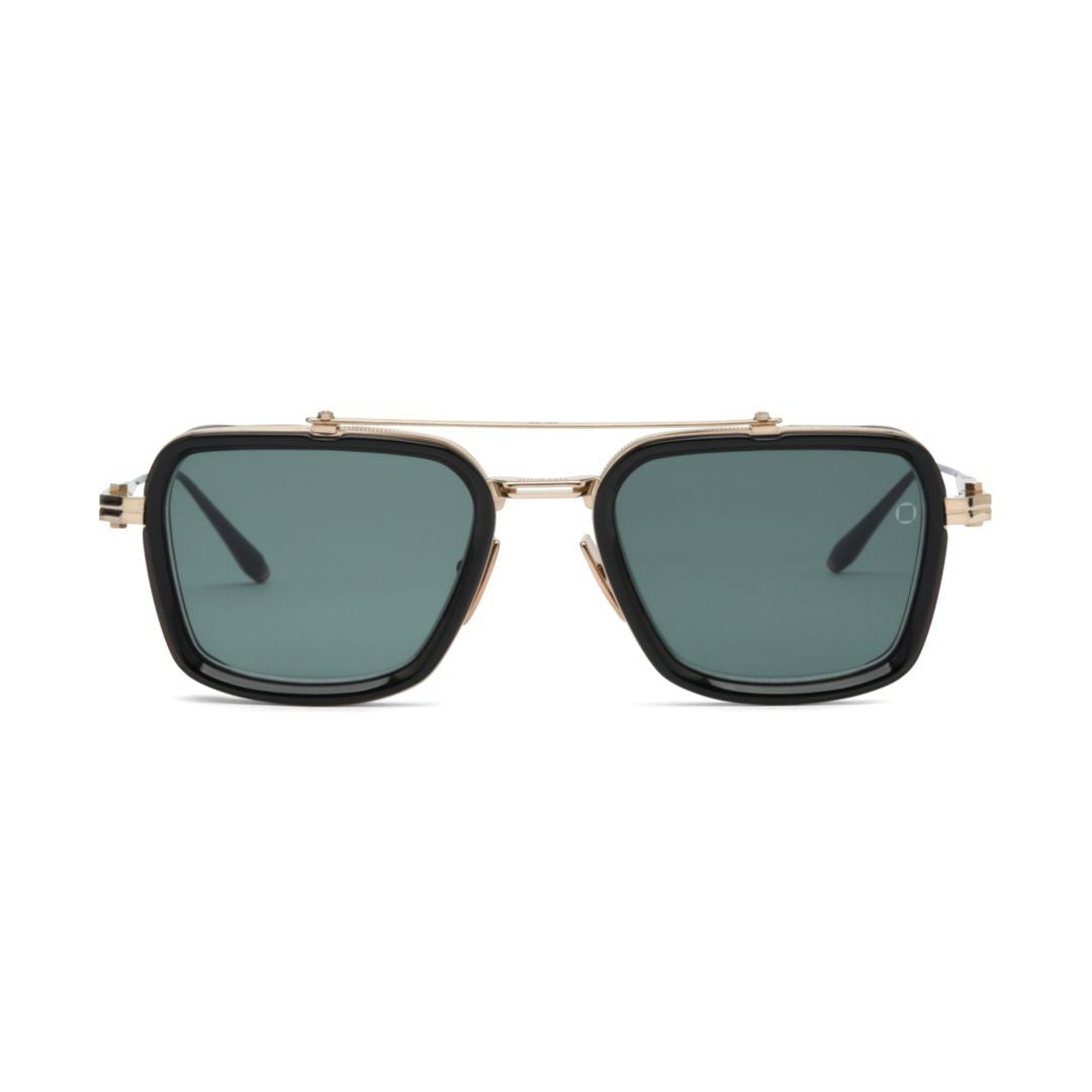 Akoni Aks-507 Bold Square Sunglasses With Gold-Tone Accents