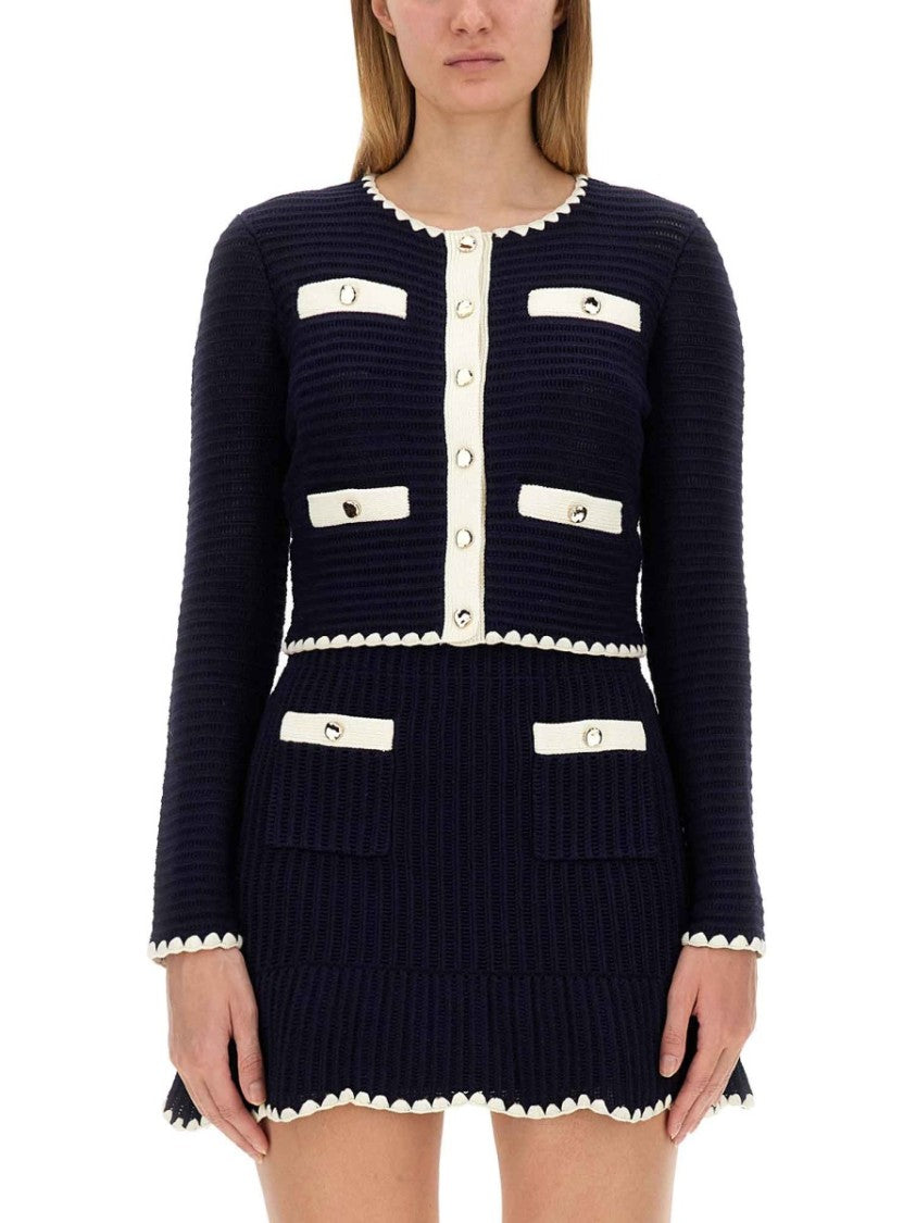 Self-Portrait Crochet Cardigan