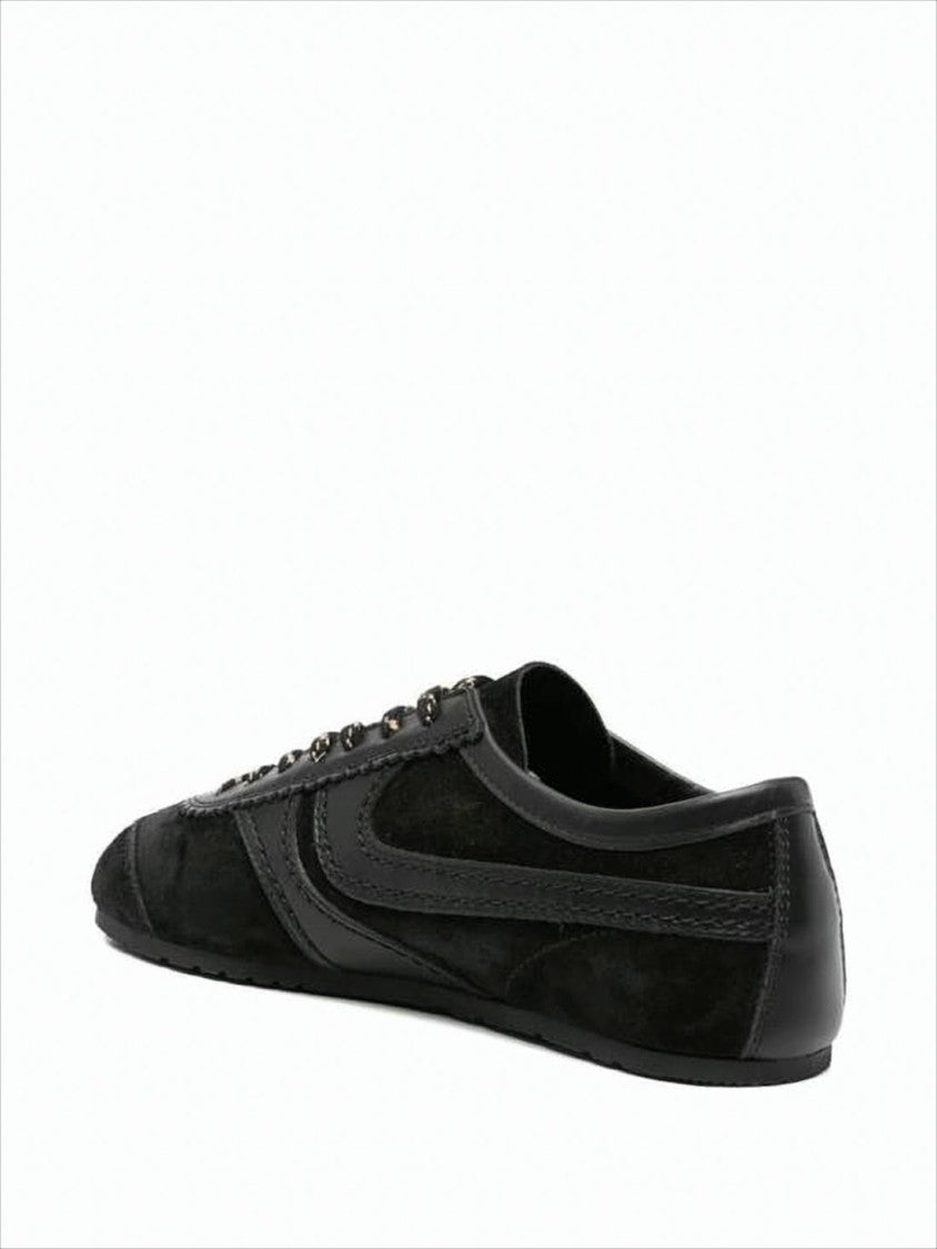 Dries Van Noten Calf Leather Sneakers With Tonal Paneling