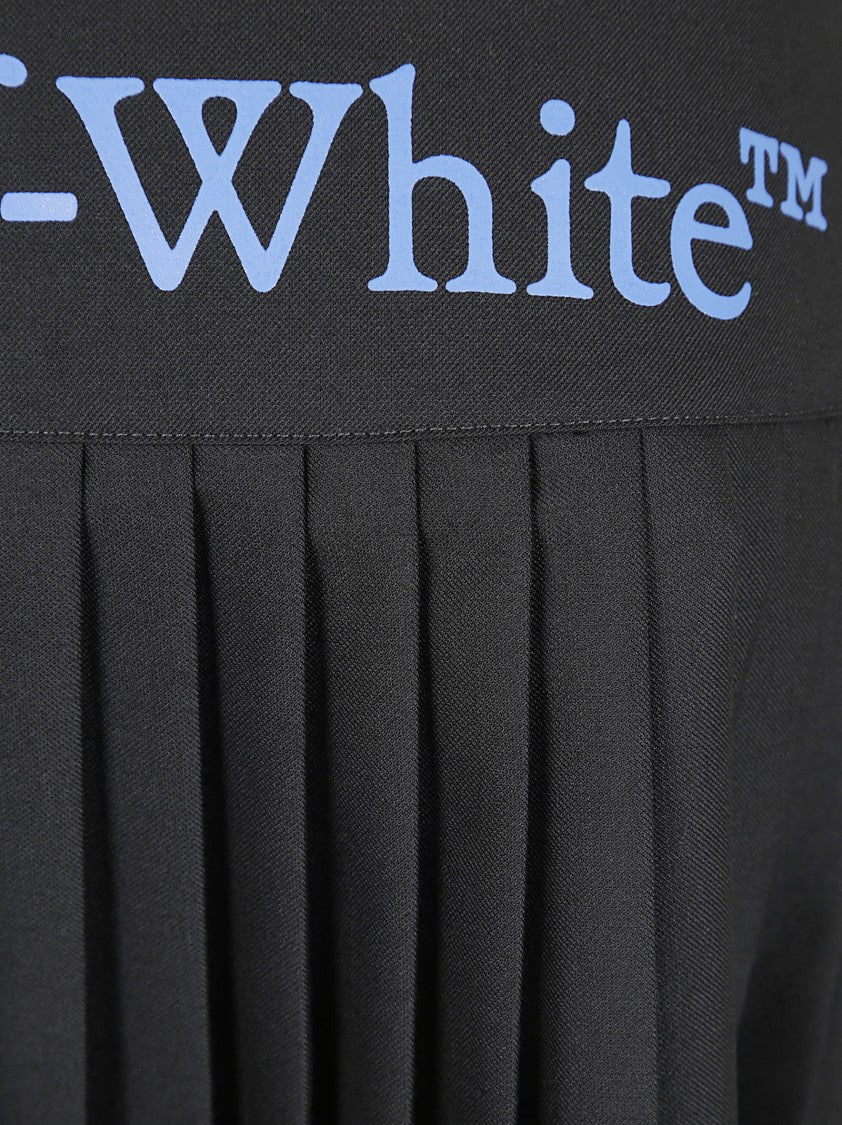 Off-White Pleated Black Mini Skirt