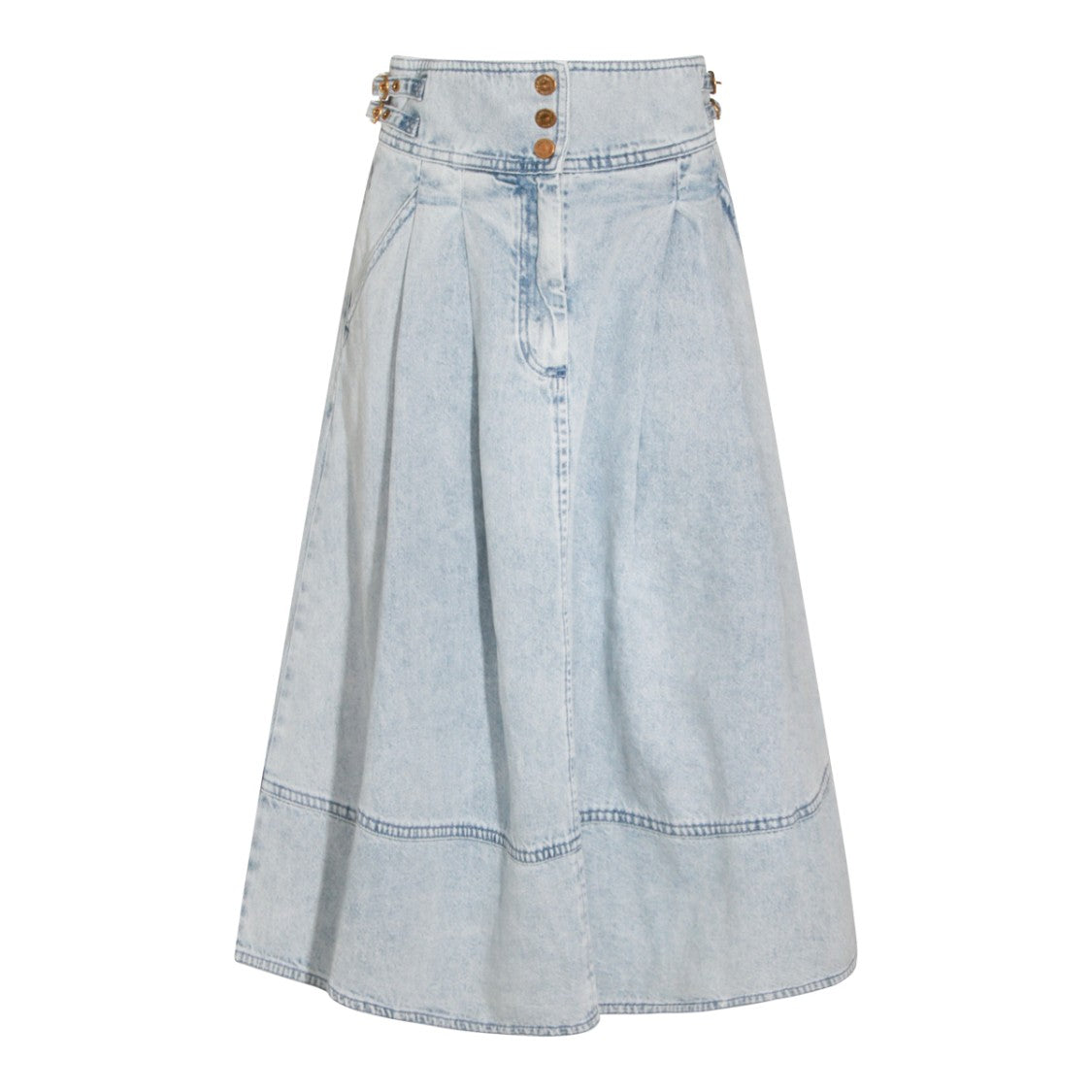 Zimmermann Light Blue Cotton Skirt