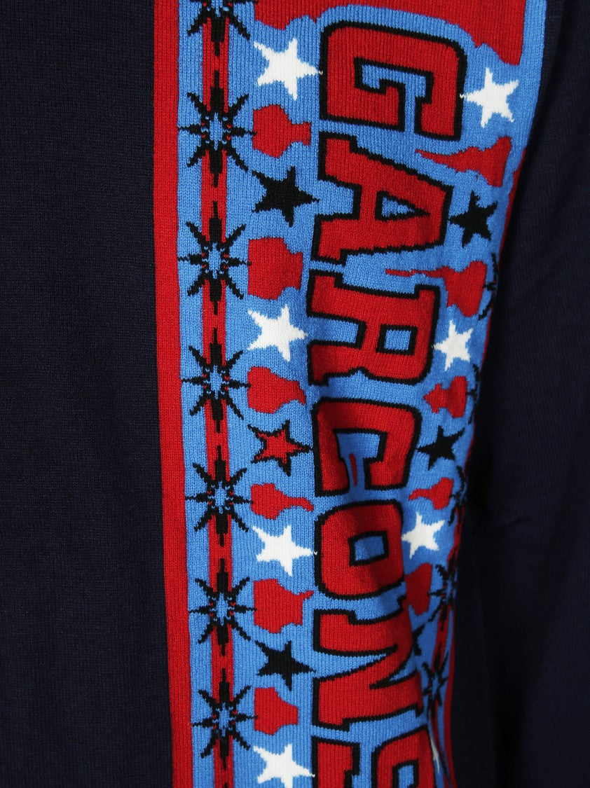 Comme Des Garçons Graphic Knit Sweater