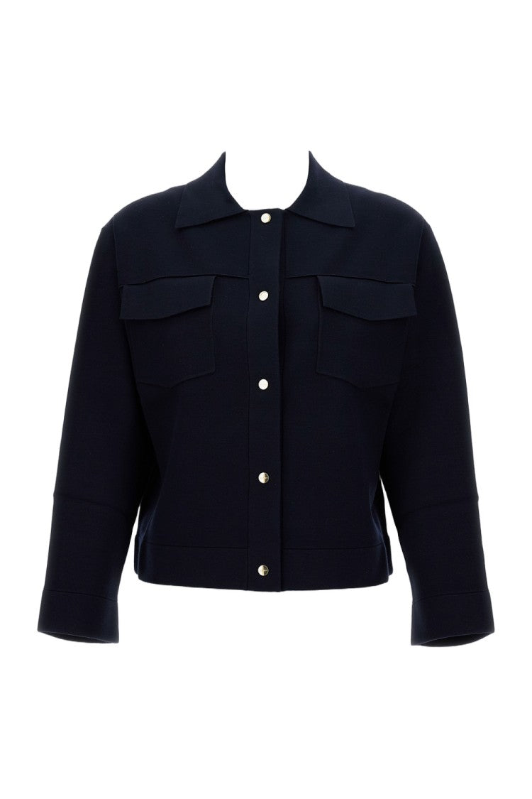 Max Mara Pointed Collar Cardigan With Logo Buttons