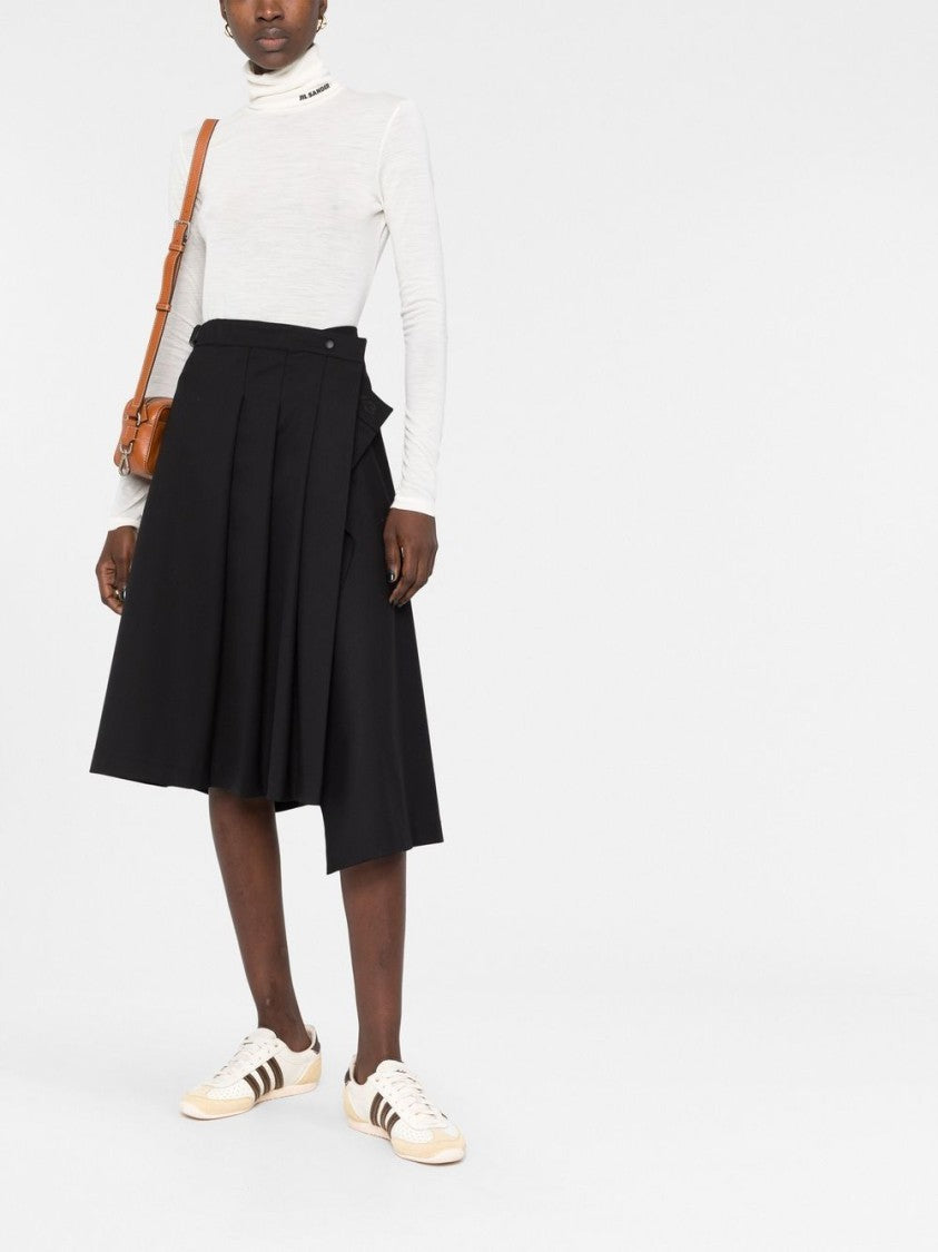 Jil Sander High-Neck Long Sleeve Top With Logo Detail