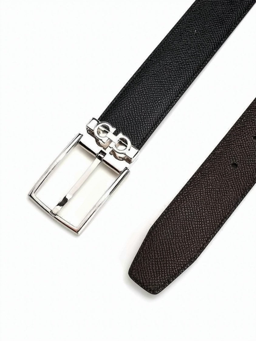 Salvatore Ferragamo Reversible Adjustable Gancini Leather Belt