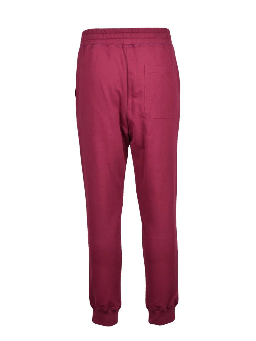 Vivienne Westwood Anglomania Red Track Pants With Column Print And Elastic Waistband
