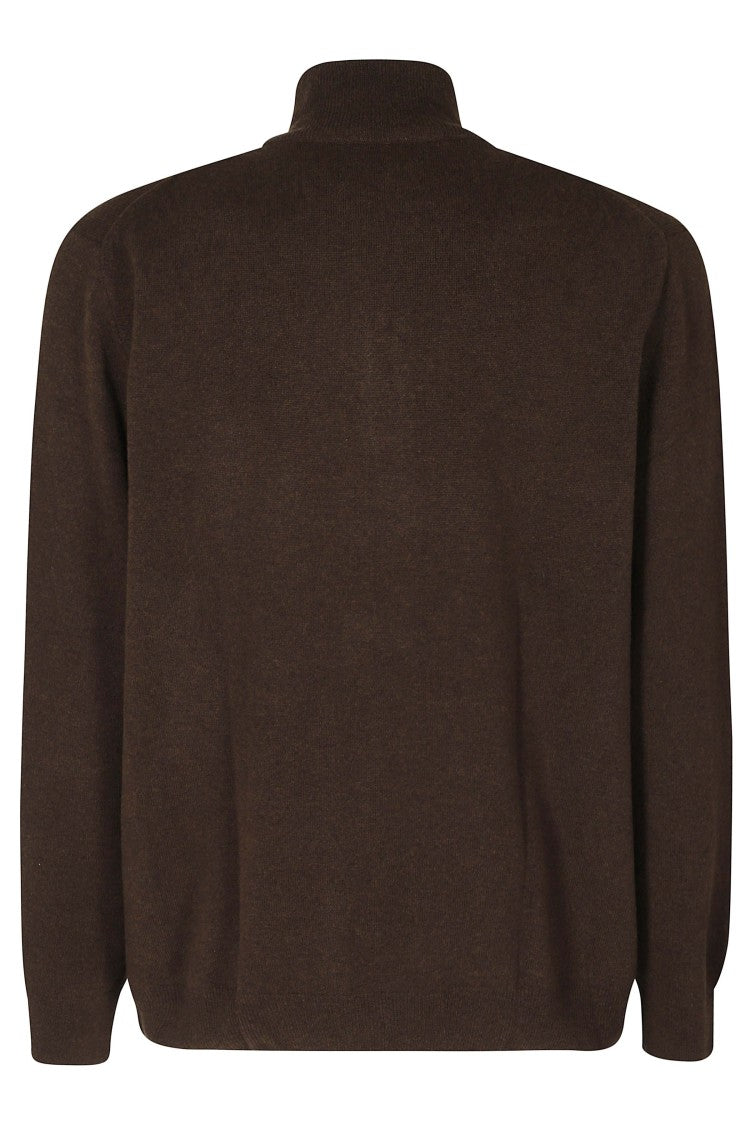 Polo Ralph Lauren Cinnamon Brown Half-Zip Merino Wool Pullover Sweater