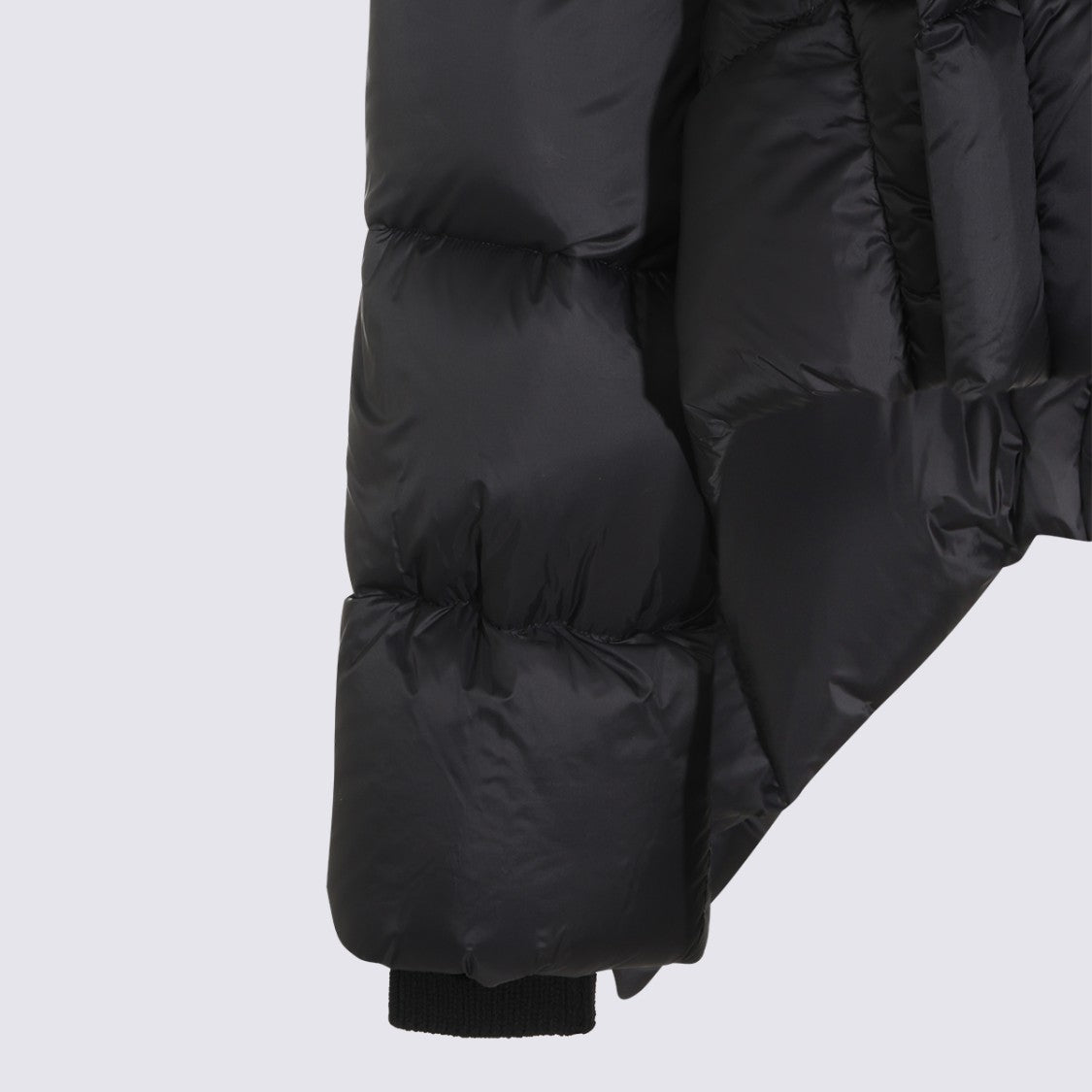 Rick Owens Asymmetrical Hemline Puffer Coat With Pointed Silhouette