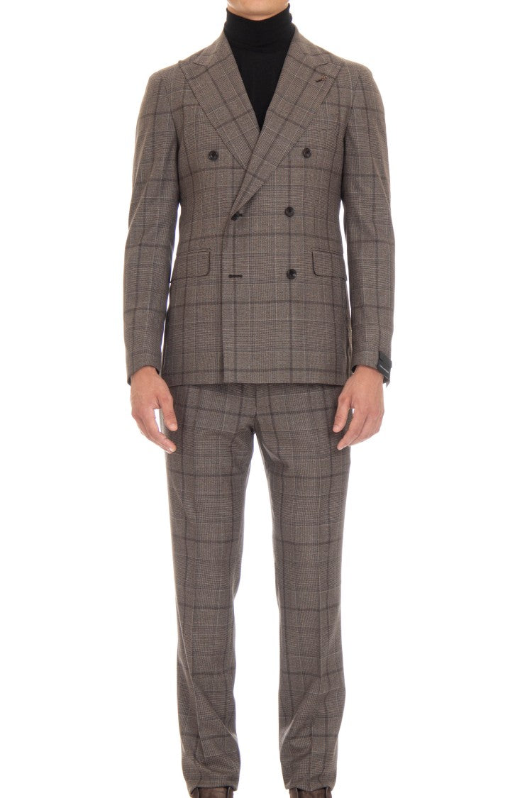 Tagliatore Super 130’S Virgin Wool Check Suit