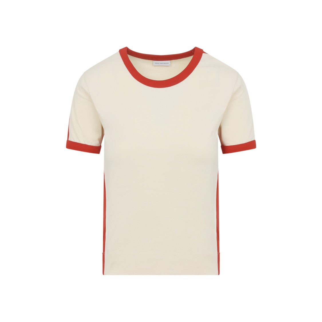 Dries Van Noten Short-Sleeved Cream Top
